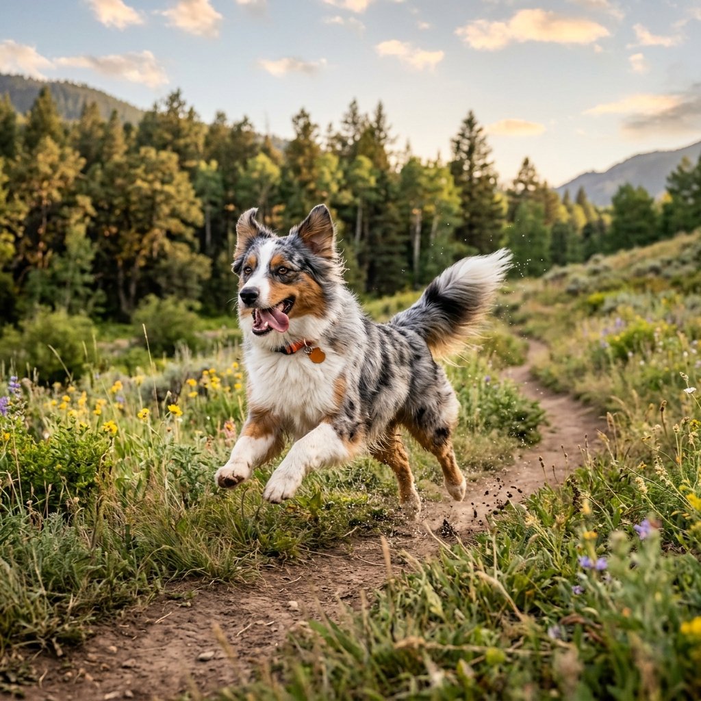 Active dog running